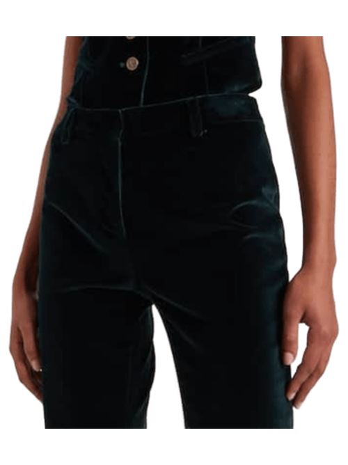 Pantalone da donna in velluto stretch, gamba flare colore verde scuro ETRO | WREA001199TUEI1V0707
